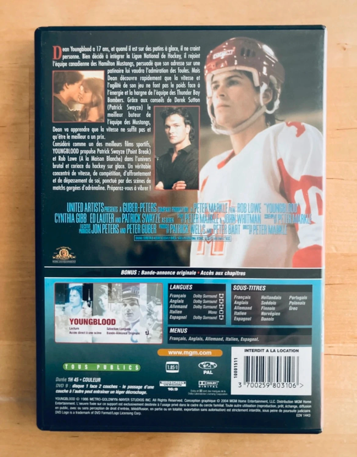 DVD Youngblood Patrick Swayze. – photo 3